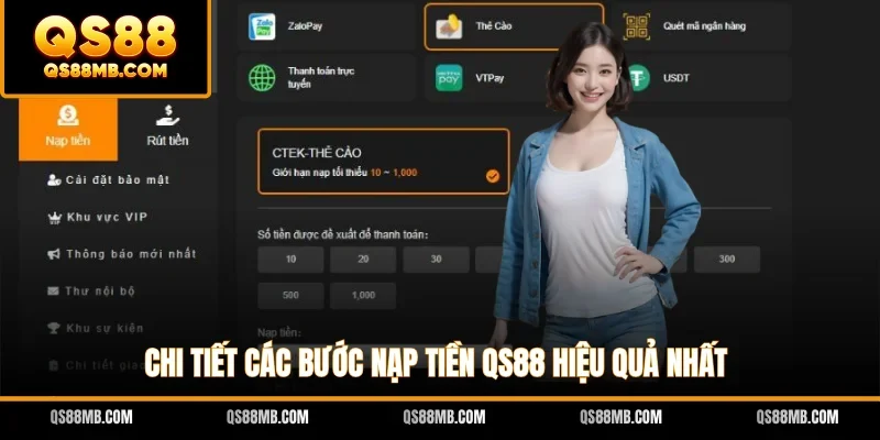 Chi tiết các bước nạp tiền QS88 hiệu quả nhất